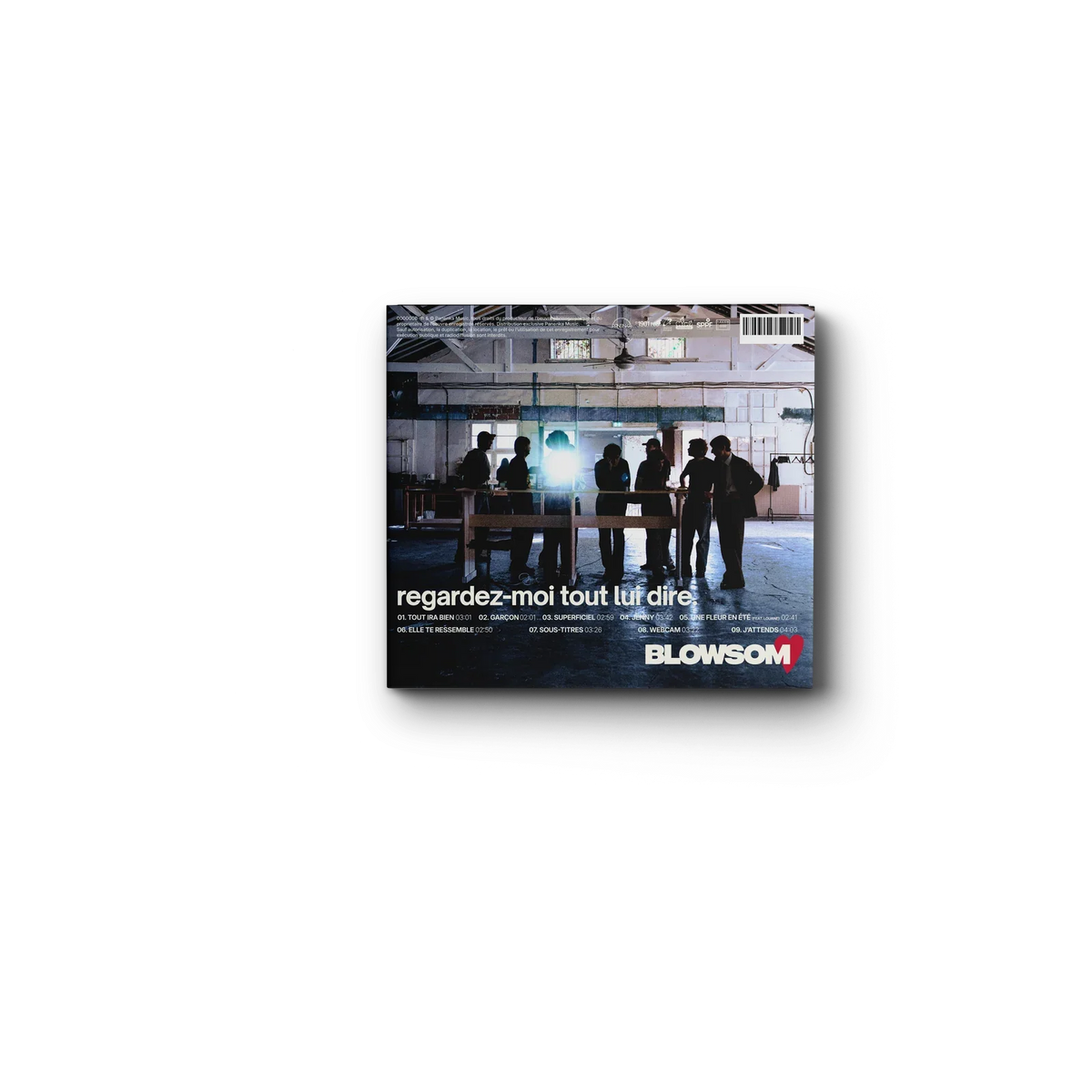 Dos du digipak avec la tracklist