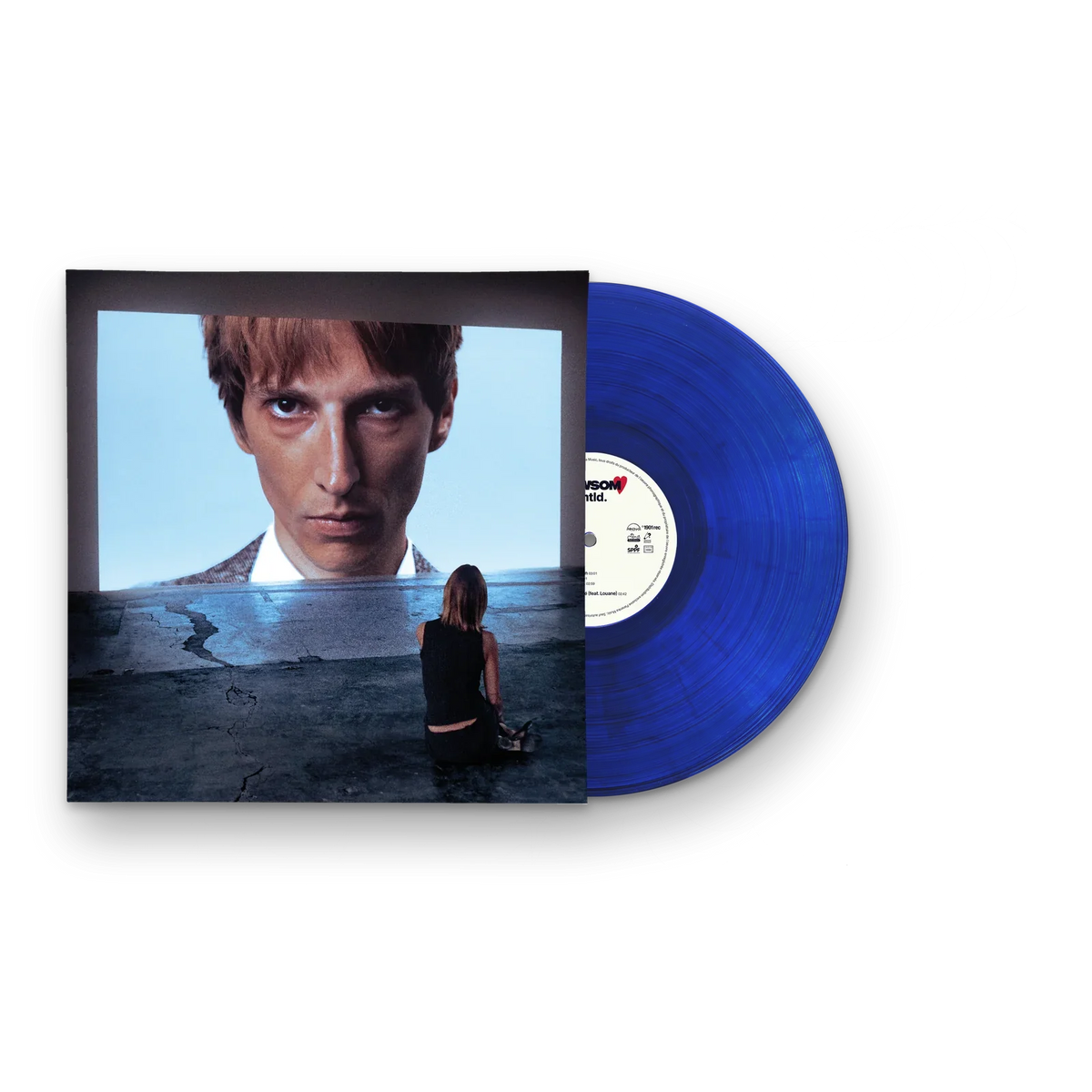 Pochette face A et vinyle bleu