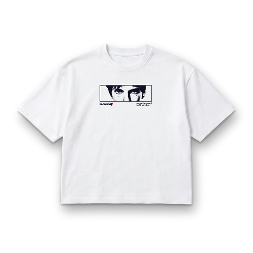 T-shirt blanc « regardez-moi tout lui dire. »